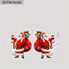 2D Flat Acrylic Christmas Santa Claus Gift Bag Hanging Earrings, Suitable As A Holiday Gift for Women, Christmas Party Decoration Jewelry.