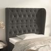 VidaXL Headboard with Ears Dark Grey 103x23x118-128 Cm Velvet3118335
