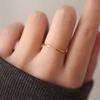 New Fashion 1mm Stainless Steel Cubic Zirconia Thin Finger Ring Fashion Zircon Zircon Wedding Ring