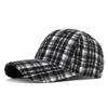 Unisex Autumn/Winter Classic Plaid Baseball Cap - Hard Top Duckbill Sun Hat