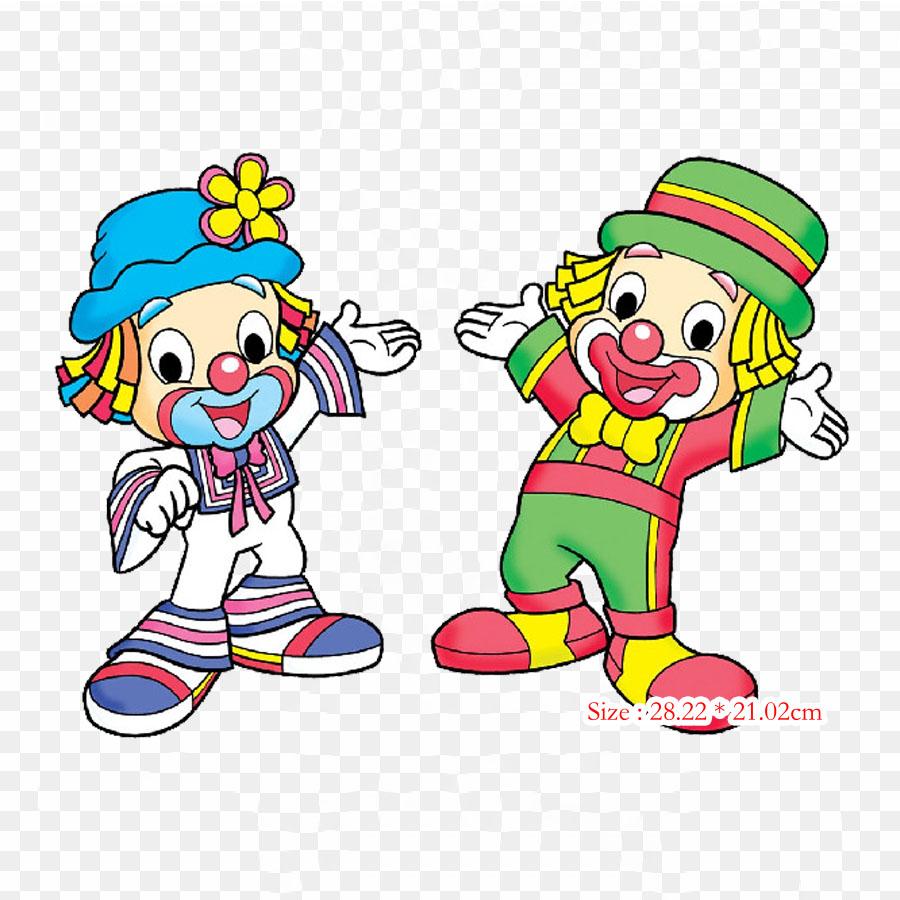 

Клоунская вечеринка, термопереносная печать, виниловые нашивки, наклейки для одежды, аппликации «сделай сам», моющиеся нашивки