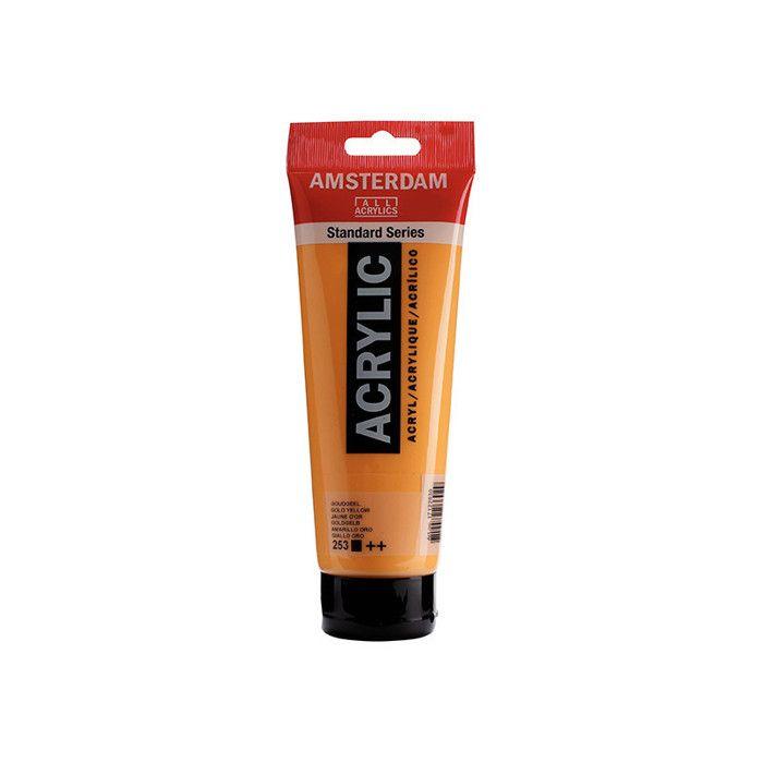 Peinture Acrylique en tube - Jaune d'or - 253 - Amsterdam - 250ml