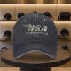 BSA Motorcycle Print Washed Baseball Cap Unisex Vintage Duckbill Hat