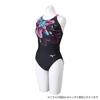 MIZUNO Stream Ace Size FINA Swimming Model Size 92 Challenge Women's Low-Cut Swimsuit, Black/Sax, M, (International Federation) Approved, N2MA2742,