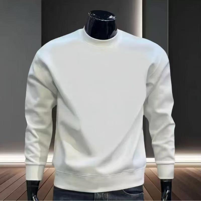 Men's Autumn/Winter Loose Fit Round Neck Sweatshirt - Trendy Long Sleeve, Thickened Plus Velvet