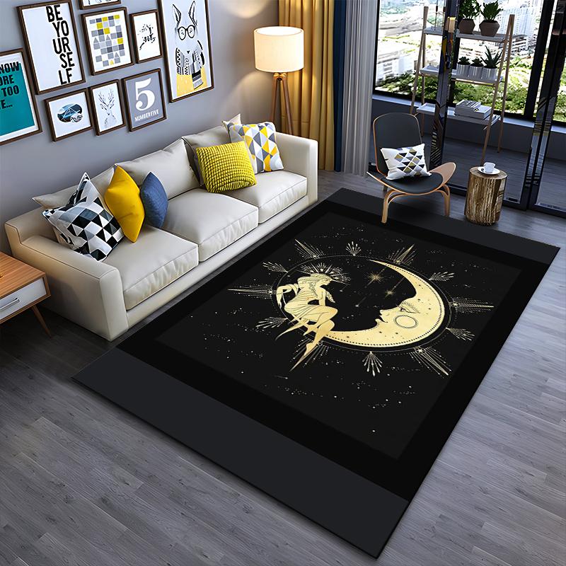 

Elegant Moon Goddess with Stars and Arrows Design Rug Suitable for use as an anti-slip game mat for living room and bedroom sofas 40x60cm( 15x23in )
