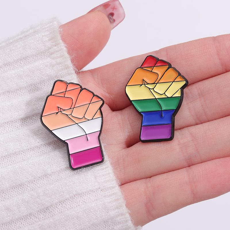 LGBT Faust Emaille Anstecknadeln Individuell Lesbisch Gay Bi Trans Asexuell Pan Anstecker Reversabzeichen Pride Regenbogen Schmuck Geschenk für Liebende