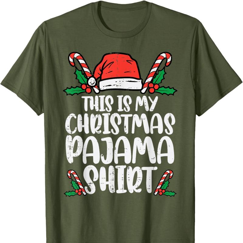 This Is My Christmas Shirt Funny Xmas Women Cotton TShirt Crew Neck Short Sleeve All Seasons Casual Fashion Aesthetic Clothes