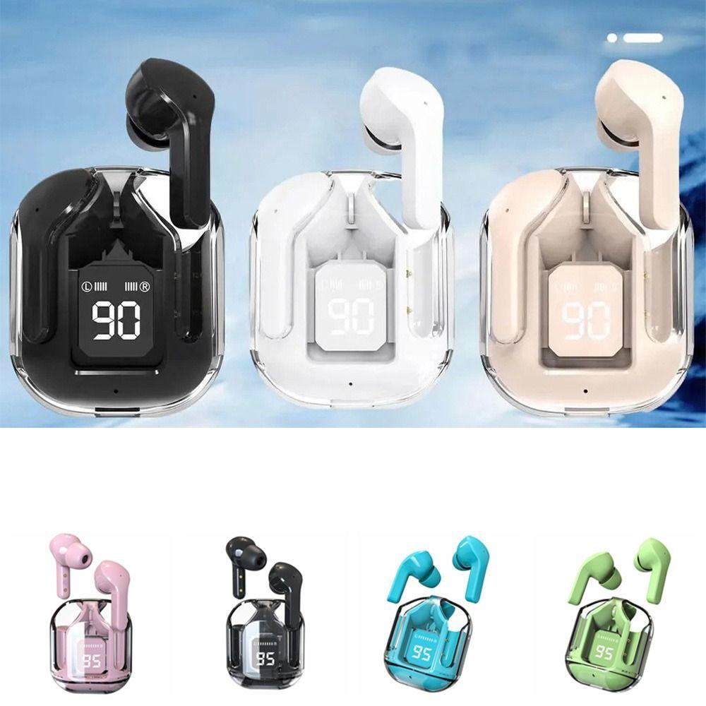 Transparent Wireless Earbuds with Charging Case Wireless Blue Tooth Earphones  Gaming