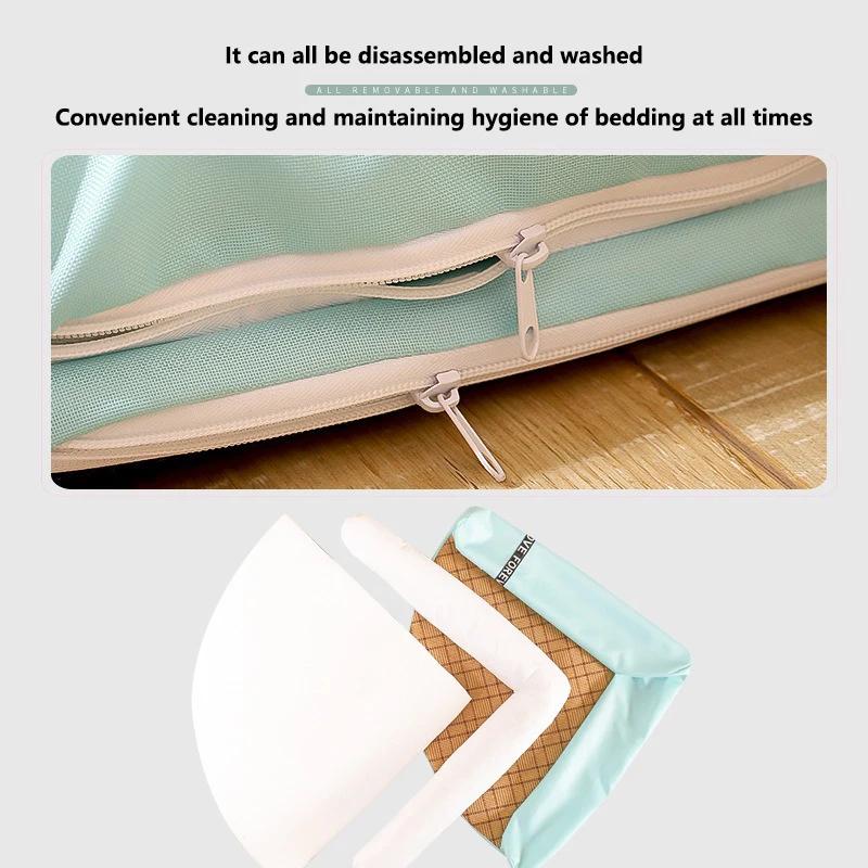 E9 Summer Pet Cooler Cat Kennel Dog Kennel Ice Cool Cooling Rattan Mat Pet Bed Removable Washable Non-stick Hair Pet Supplies