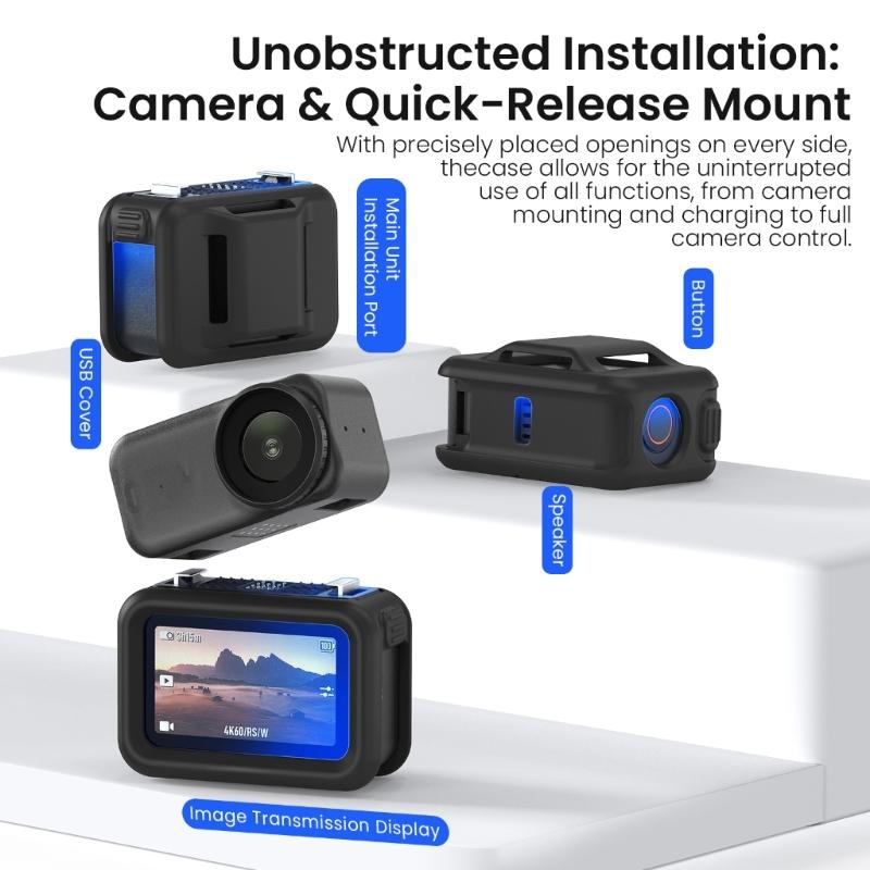 Lightweight Action Camera Lens Protector Easy Installation Degree Protective Housing Skin Sleeve Replacement