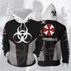 Men Hoodies Resident Evil 3d Print Hoodie Men Women Fashion Hoodie Sweatshirt Cosplay Sweats Men Clothes Unisex Apparels Street
