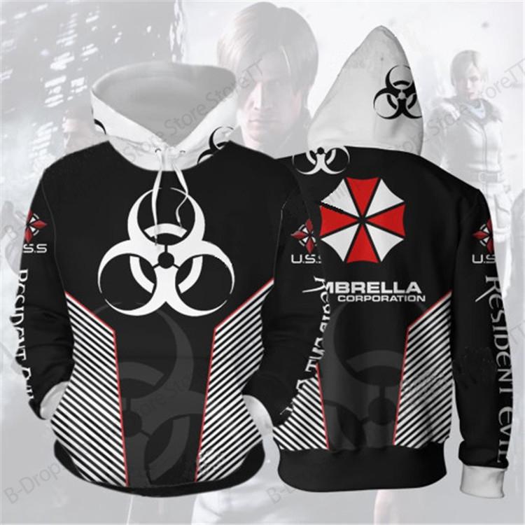 Men Hoodies Resident Evil 3d Print Hoodie Men Women Fashion Hoodie Sweatshirt Cosplay Sweats Men Clothes Unisex Apparels Street