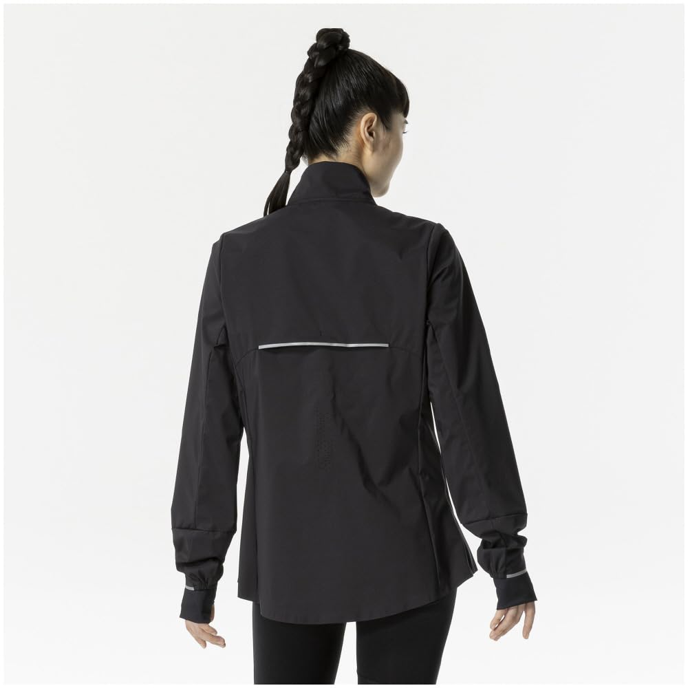 [Mizuno] Running Wear Thermal Charge Jacket Water-repellent Rest Recovery Reflective Print J2MEB702 Women's Black