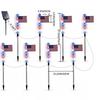 Solar Powered Flag Path-Lights Waterproof Eco Friendly Solar Powered & Auto Off Patriotic Holiday Celebrations
