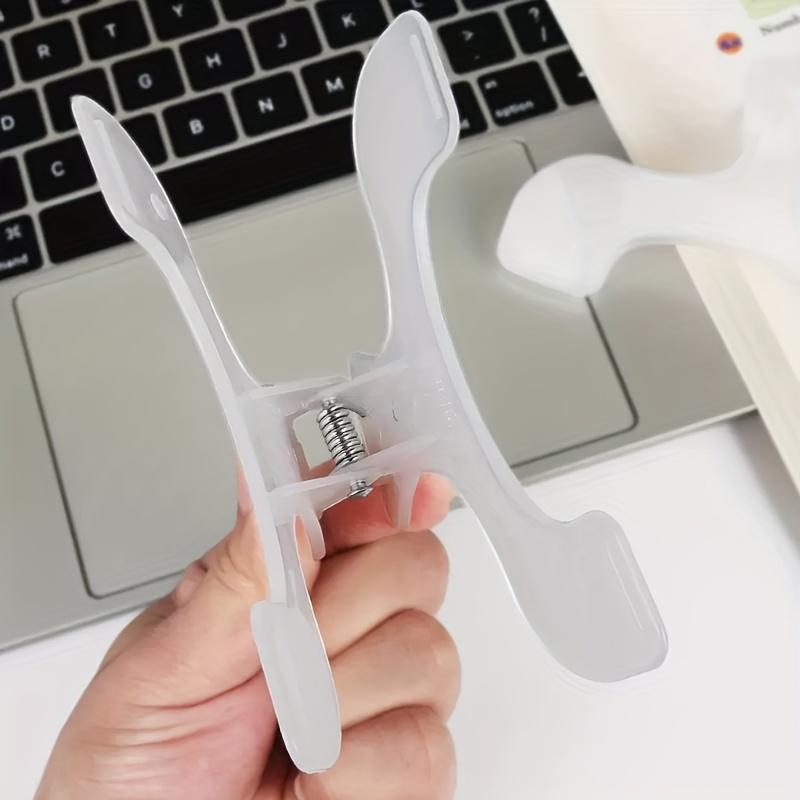 Book Clip - White: Use Desk Clip, Strong Page Holder, Notebook Folder, Office Supplies