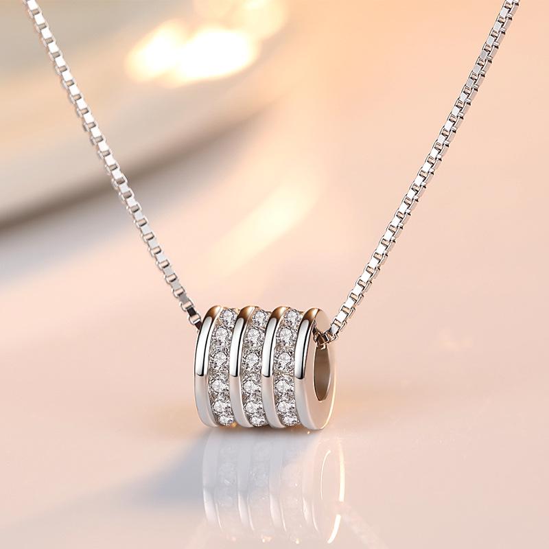 

925 Silver Necklace Pendant Zircon High Quality Chain For Women Luxury Fashion Wedding Engagement Jewelry Party Gifts