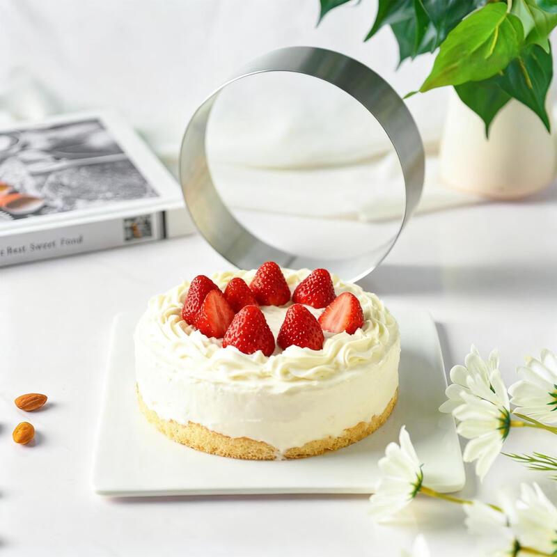 MDNG Stainless Steel Tall Mousse Ring Baking Tool (Set of 2)