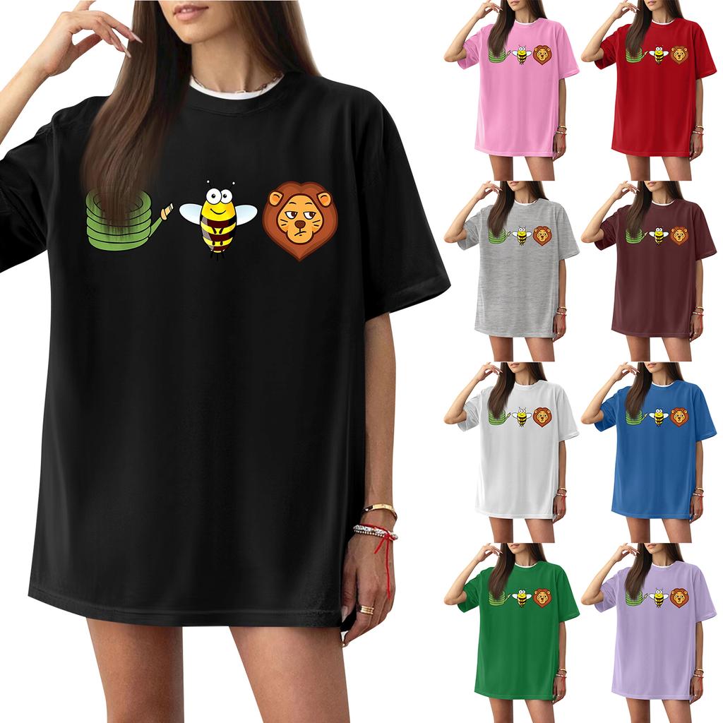 Women's Casual Letter Print Short Sleeve T-Shirt