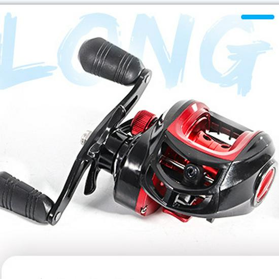 Black & Red Water Drop Fishing Rod & Reel Set with Anti-Explosion Line for Long-Distance Casting