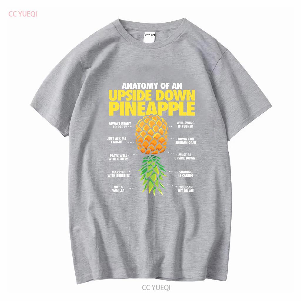 NEW LIMITED Funny Anatomy Of An Upside Down Pineapple Swinger Lifestyle T Shirt Vintage Washed Breathable Designer Clothes