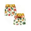 Men's Fun Print Waist Swim Trunks and Beach Shorts with Elastic Waistband