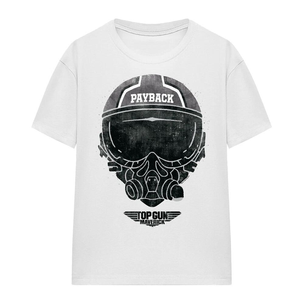 Top Gun Payback Helmet Womens 100% Cotton T-shirt Mens Tees Top, S-2XL, White 4XL