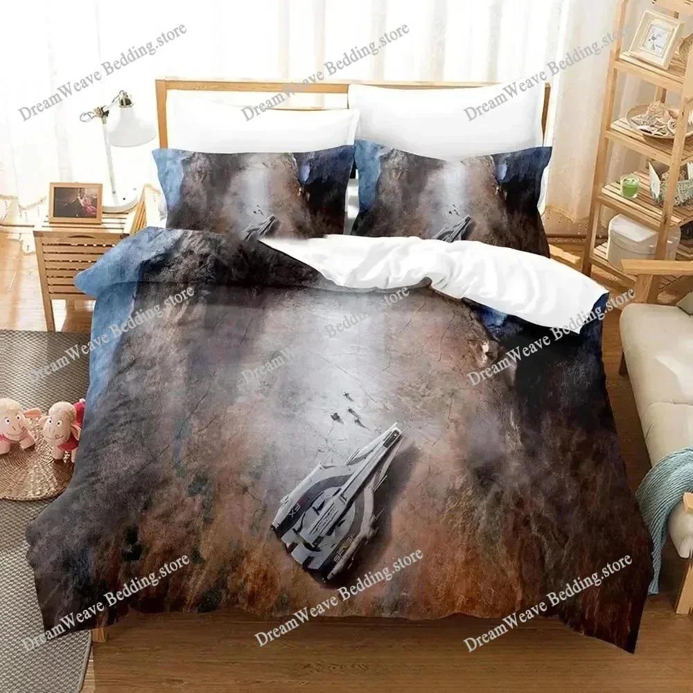 Mass Effec Bedding Set Single Twin Full Queen King Size Bed Set Adult Kid Bedroom Duvet Cover Sets 3D Print Game Bed Sheet Set74