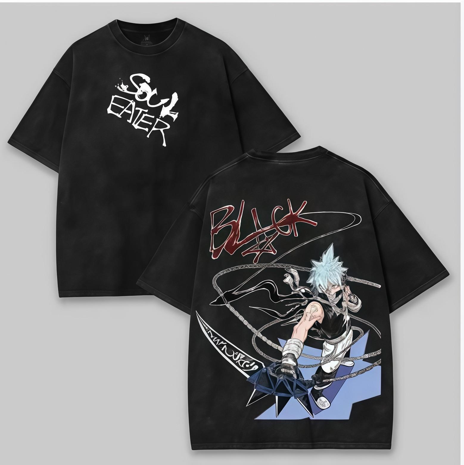

Soul Eater Washed Tshirt NewModel Anime Lover Tshirt Oversized Year round clothing Unisex Streetwear Yk Short Sleeves soft 2XL