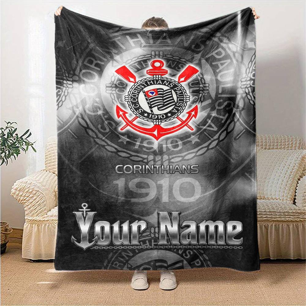 Name Custom Corinthians Print Flannel Blanket High Quality Warm Comfortable Cover for All Seasons Perfect for Gifts Home Decor