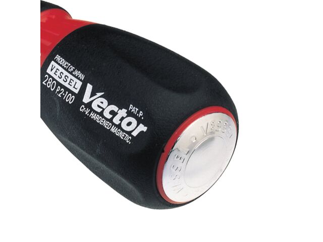 VESSEL Vector Penetration Driver Large Diameter Grip +3x150 B-280 Magnetic NEW