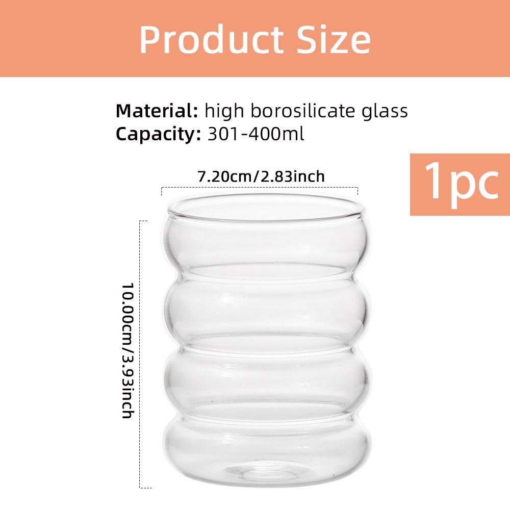 

Прозрачная стеклянная чашка, изысканный термостойкий стакан, простая креативная чашка для завтрака, кружка для молока, кофе, стаканы для воды, кружка в полоску 301-400ml