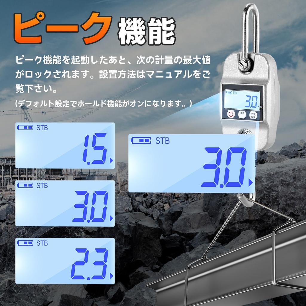 Bonvoisin 300kg Crane Digital Hanging Scale for Supermarkets and Battery Operated Sold Includes Japanese Manual Scale, Warehouses, (Batteries