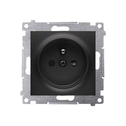 Plug socket with grounding and shutters (module) 16A, 250V~, terminals