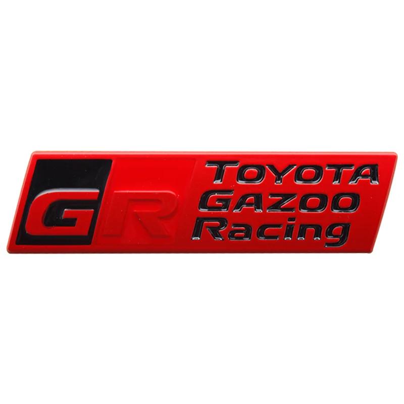 

3D Metal GR Logo Car Emblem Stickers Decor Rear Tail Body Decals For Toyota GR Sport Yaris Corolla Hilux Supra C-HR Accessories