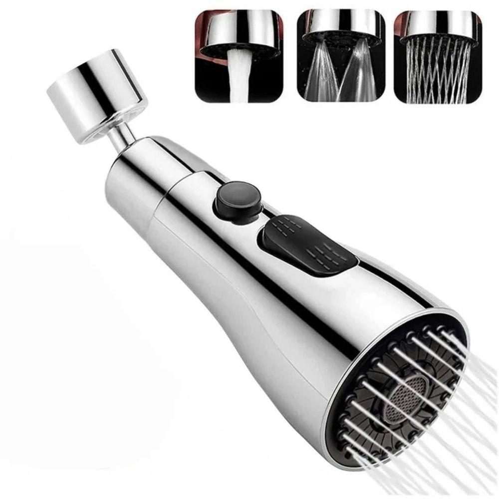 

3 режима кухонный кран для мойки аэратор 360° вращающийся латунный распылитель головка кран для умывальника ванная комната чёрный