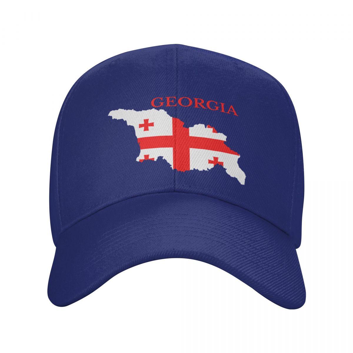 Бейсбольная кепка унисекс с изображением флага Грузии и картой, женская регулируемая шапка в стиле грузинского патриотического папы, весенние кепки Adjustable Cap