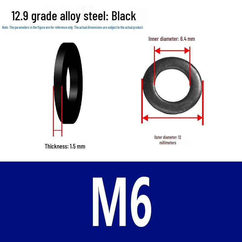 High Strength Grade 12.9 Blackened Flat Washer (GB97)
