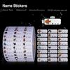 Custom Self-adhesive Cute Cartoon Name Tags Waterproof Writable Label Stickers for Children School Stationery Student Kid Person