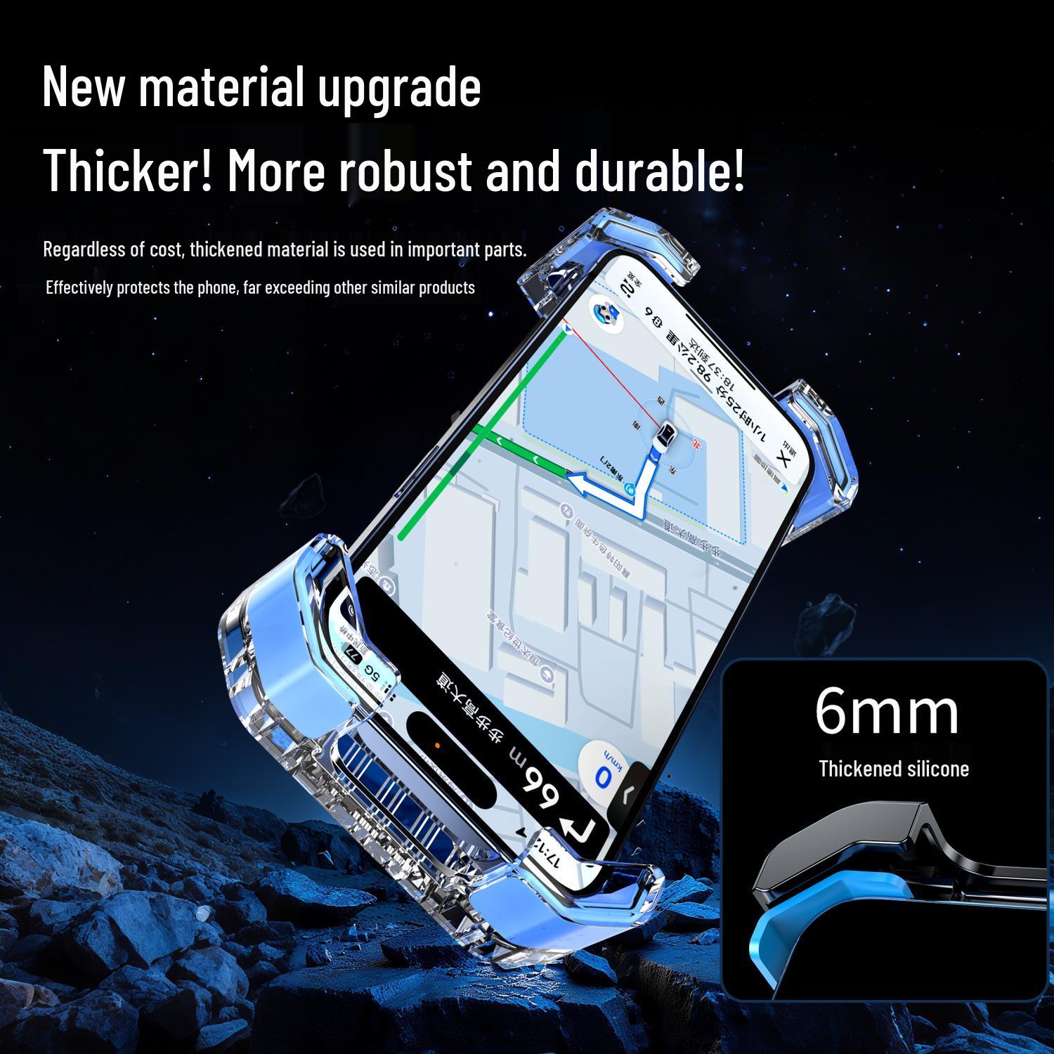 

Transparent Adjustable Phone Holder for Vehicles with Airbag Shock Absorption Handlebar Version