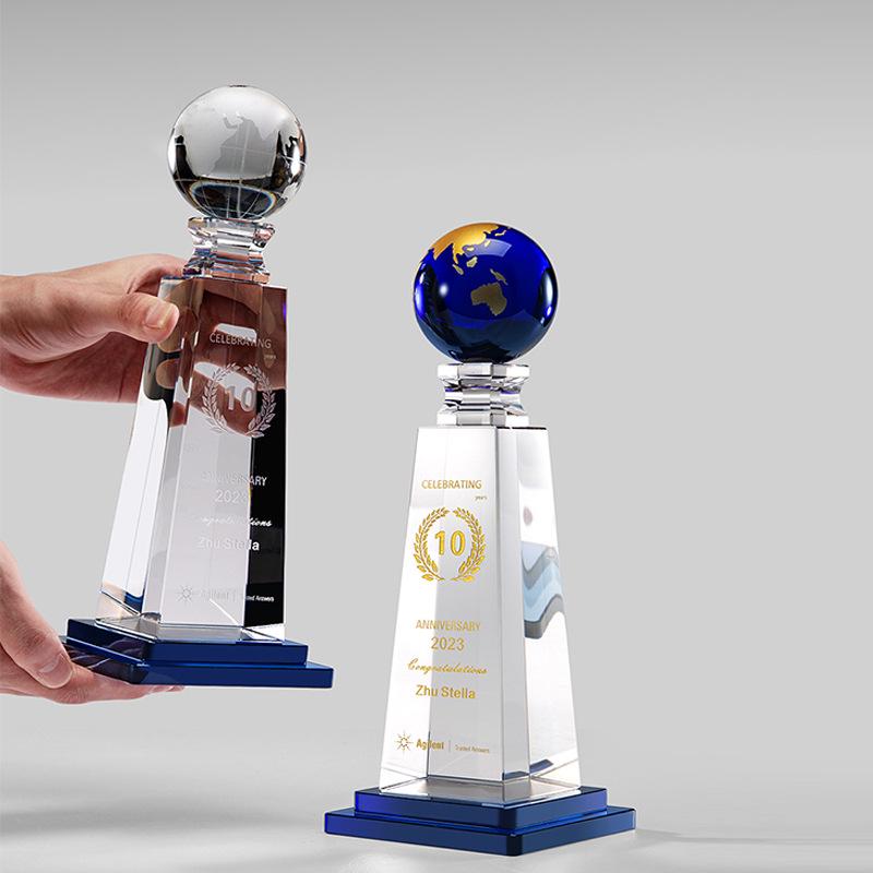 2025 High-End Custom Crystal Trophy for Annual Corporate Event Commemoration