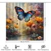 Decorate Your Bathroom With A Touch Of Nature Butterfly Flower Shower Curtain Set For Home Decorators