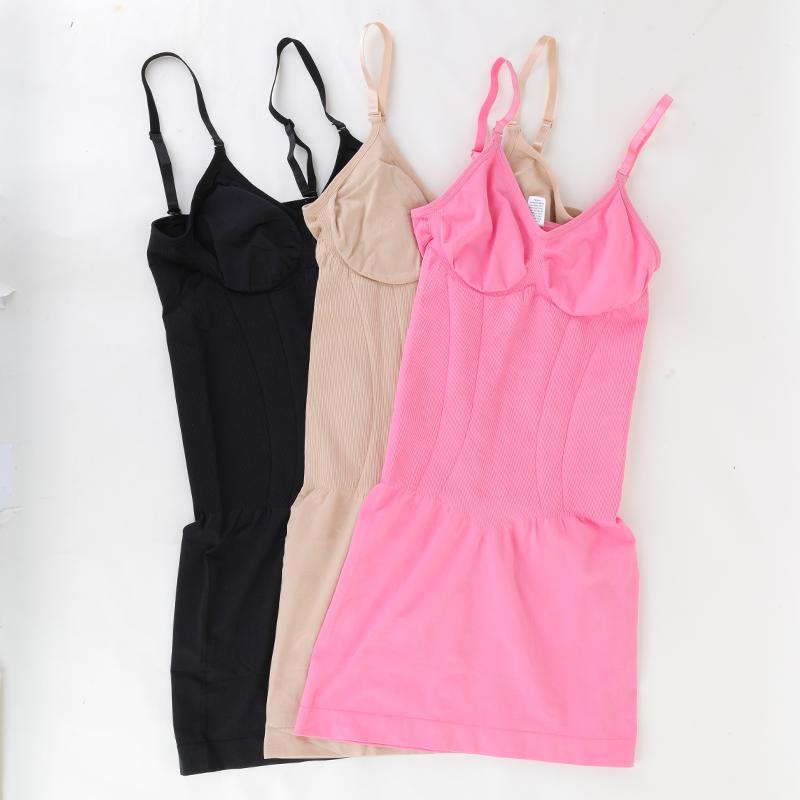 Intimo modellante da donna, sottoveste intera, controllo della pancia, mini abito sottoveste, modellante liscio per il corpo, spalline senza cuciture, lingerie