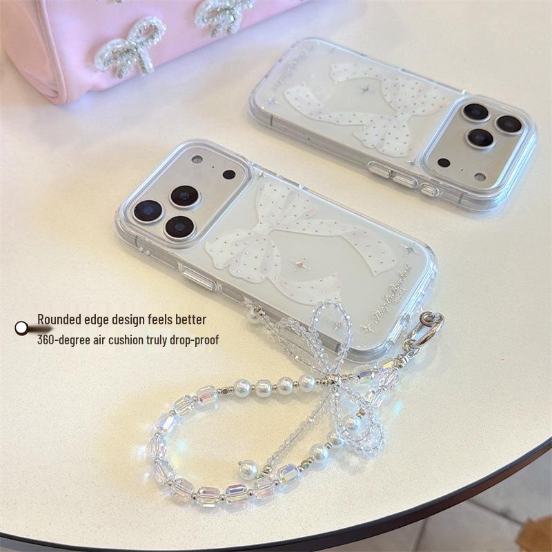 High-End Rhinestone Bow iPhone 17/16 Pro Max/15/14 Case