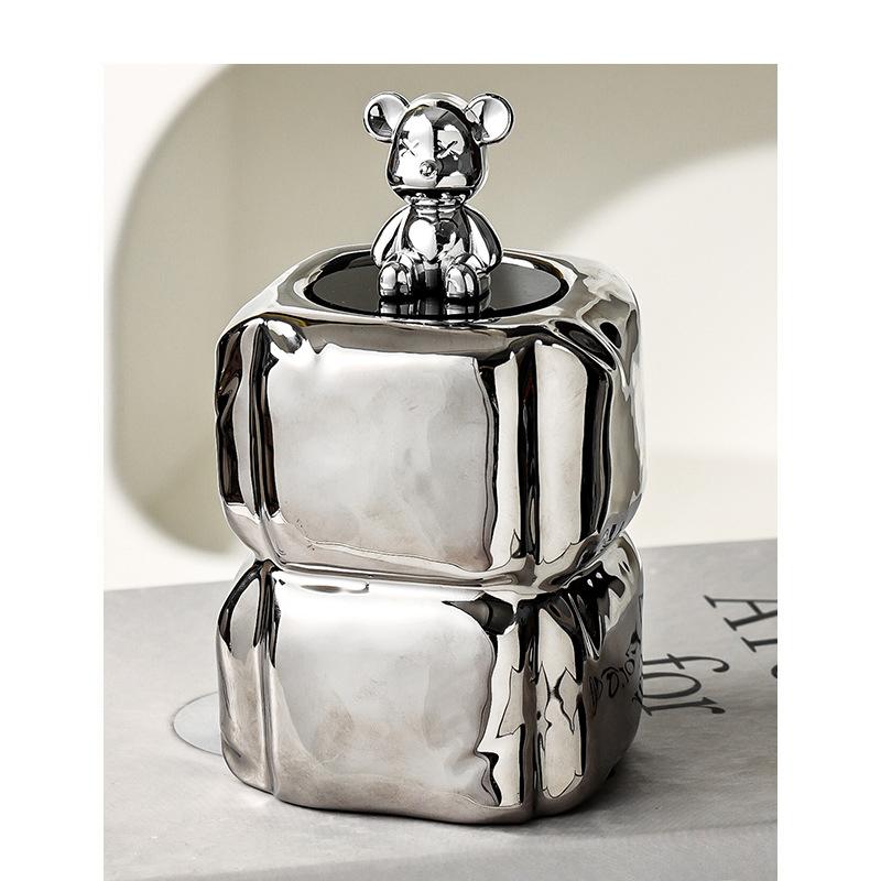 Nordic Dental Floss Box Storage Jar Desktop Home Creative Zahnstocher Tube Cotton Swab Box Storage Box Modern Home Decoration