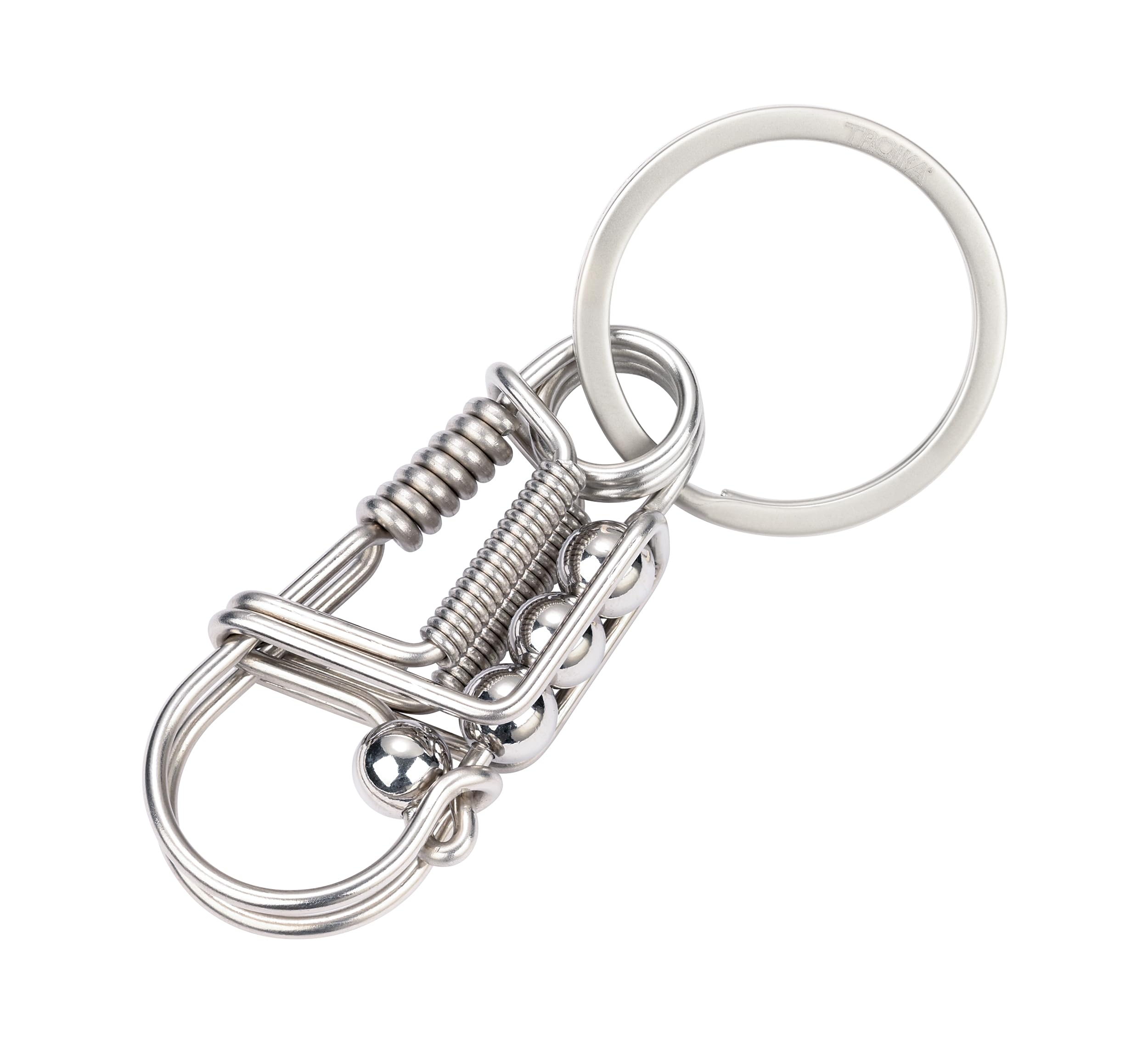 

TROIKA Spring-loaded Keyring and Carabiner, 316 Stainless Steel