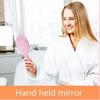 Shiny Love Heart Mirror Rhinestone Hand Cosmetic  Mirror Sweet Handheld Makeup Mirror  Girl