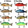 Τεχνητά Δολώματα Ψαρέματος 2 Αρθρωτά Swimbait Crankbait Ρεαλιστικά Ψάρια Σκληρό Δόλωμα Αγκίστρι Ψαριού Πέστροφα Πέρκα Λαβράκι Μουσκέλυρος Δολώματα 4 ίντσες 7,8 ίντσες