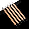 Set of 5 Double-Ended Wooden Dotting Pens for Nail Art