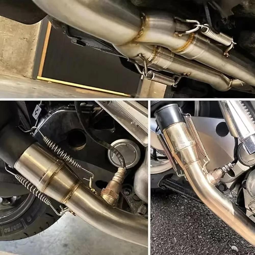 2pcs 55mm 60mm 65mm 75mm 80mm 85mm 90mm 95mm Motorcycle Stainless Steel Exhaust Pipe Spring Hooks Rotatable Expansion Springs